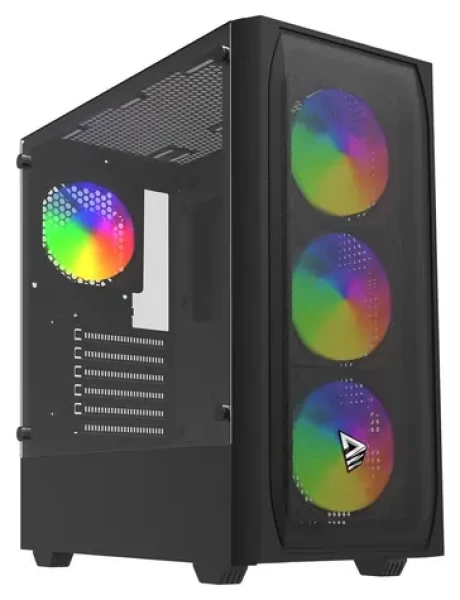 SAVIO Noctis Flow RGB černá / Skříň / Cube / Tvrzené sklo / ATX, Mini-ITX / bez zdroje (Noctis Flow RGB)