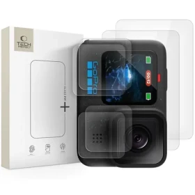Tech-Protect Glass Fit+ pro GoPro Hero 9/10/11/12 transparentní / Ochranné sklo na objektiv / Temperované sklo / 2 ks