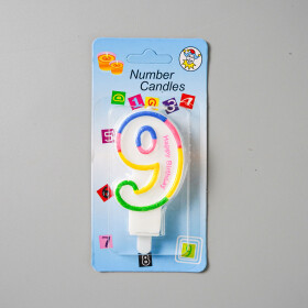 Dortová svíčka duhová č.9