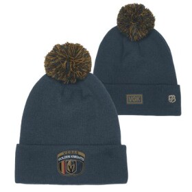 Outerstuff Dětská zimní čepice Vegas Golden Knights NHL Draft Beanie Cuff With Pom