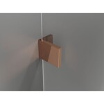 MEXEN/S - Lunar-F L sprchový kout skládací dveře pravá 70 x 70, transparent, růžové zlato 836L-070-070-60-00-P