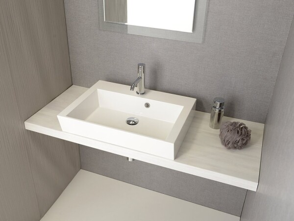 SAPHO - AVICE deska pod umyvadlo 130x50cm, tl.5cm, dub starobílý AV135