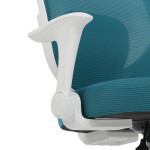 Dětská židle, výškově nastavitelná, modrá síťovina, KA-K1062 BLUE