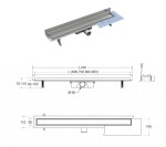 BESCO - Odtokový žlab VIRGO NEXT DUO s roštem 2v1 - Rozměr A - 90 ZLOL90VND