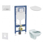 GEBERIT - Duofix Set předstěnové instalace, klozet Alpha se sedátkem, tlačítko Sigma50, alpská bílá SANI11CD3121