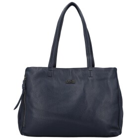 Módní dámská koženková kabelka na rameno Coveri Temari, tmavě modrá