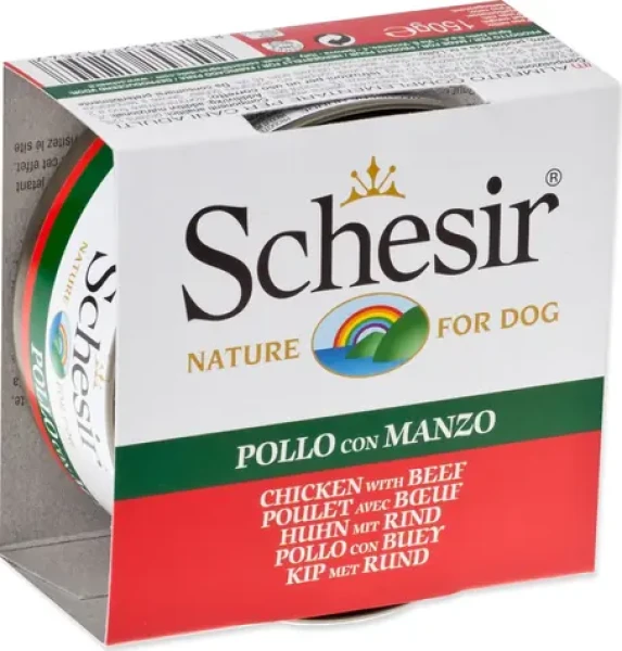 Schesir kuře a hovězí v želé / Konzerva pro psy / 150 g (0304-682)