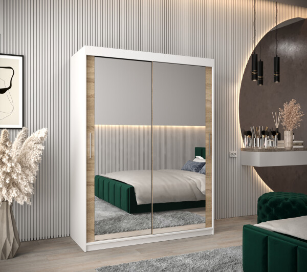 Šatní skříň Abi T3 Barva korpusu: Bílá, Rozměry: 150 cm, Dveře: Dub sonoma