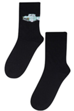 Vzorované pánské ponožky PERFECT MAN-CASUAL černá 39/41