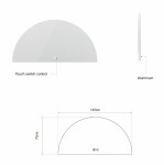 Erga Kori, půlkruhové LED zrcadlo 70x140cm, 2875 lm, 3 barvy světla, ERG-V01-KORI-7014-CL