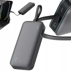 Cuktech LPB200N PowerBanka 40W šedá / 20000mAh / USB-C / USB-A / kabel (6977556350702)