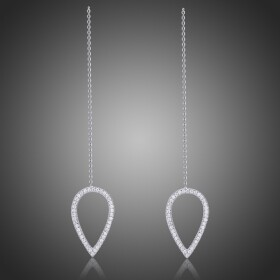 Náušnice Swarovski Elements Finia, Bílá/čirá