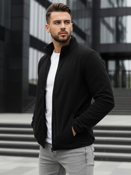 Pánská mikina na zip černá FashionStreet BX4771 XL