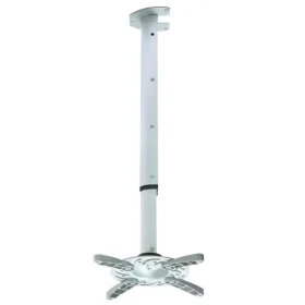Techly 301566 stříbrná / Stropní držák projektoru / nosnost 15 kg / náklon 0-30° / otočný 360° / tyč 60-102 cm (301566)