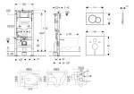 GEBERIT - Duofix Set předstěnové instalace, klozetu Gaia a sedátka softclose, tlačítko Sigma01, lesklý chrom SANI11CA1126B