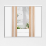 Šatní skříň Majorka Barva korpusu: Dub artisan, Rozměry: 203 cm, Dveře: Dub artisan + zrcadlo