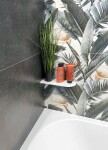 SAPHO - ABELINE rohová police rockstone 300x100, excentrická, bílá mat AE300-0101