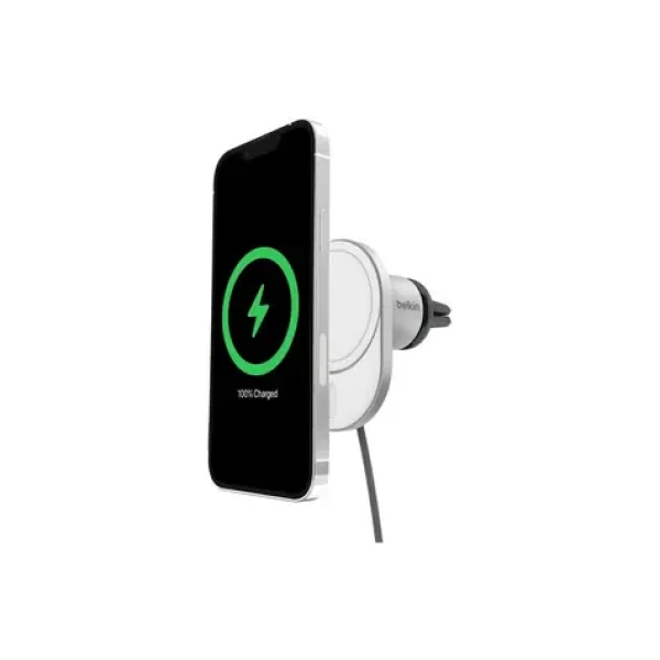 Belkin BOOST CHARGE Qi2 Magnetický držák s nabíjením do auta šedá / 15W (WIC008btGR-V2)