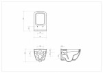 ALCADRAIN Sádromodul - předstěnový instalační systém s bílým tlačítkem M1710 + WC CERSANIT CLEANON VIRGO + SEDÁTKO AM101/1120 M1710 ME1