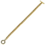 Pánský ocelový náramek Xavier Gold 6 mm - různé velikosti, Zlatá 22 cm