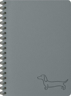 Blok se spirálou dark gray 11x15cm 80l/70g