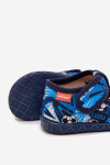 Dětské pantofle Milami na suchý zip míčky tmavě modré Jasimrra 25