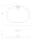 OMNIRES - ART LINE držák ručníků bronz /BR/ AL53230BR