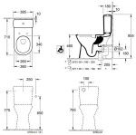 VILLEROY & BOCH - ViCare WC kombi mísa bezbariérová, Vario odpad, DirectFlush, alpská bílá 4620R001