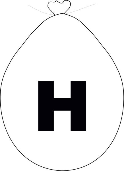 Balónek písmeno H bílé balonky.cz Balónek písmeno H bílé balonky.cz
