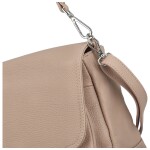 Stylová dámská kožená crossbody kabelka Keolla, pudrová