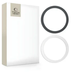 Tech-Protect MagMat černá/stříbrná / Magnetický kroužek MagSafe / univerzální / 2 ks