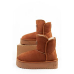 D.Franklin dámské sněhule zimní módní kožešinové zateplené boty hnědé dámské 38