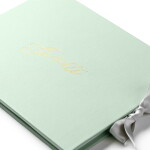 Busy B Kniha hostů Sage Faux, růžová barva, zelená barva, papír, textil