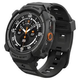 Spigen Rugged Armor Pro matná černá / Ochranný kryt s řemínkem / Samsung Galaxy Watch Ultra 2 47 mm (ACS11612)
