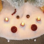 Podložka pod vánoční stromeček, chlupatá, 150 cm, bílá Ruhhy 22228