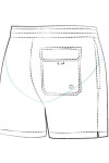 Pánské plavky Travel Shorts SM27N-6 Červená - Self červená XL