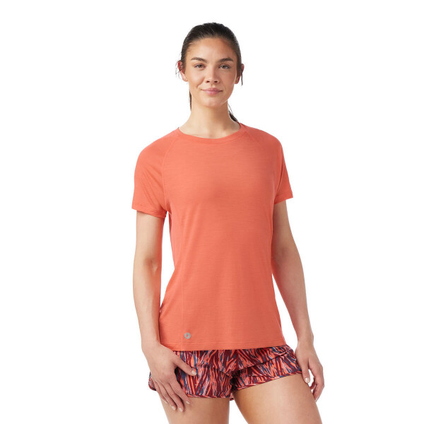 Dámské merino tričko s krátkým rukávem SMARTWOOL Women's Active Ultralite Short Sleeve, Coral Reef velikost: S