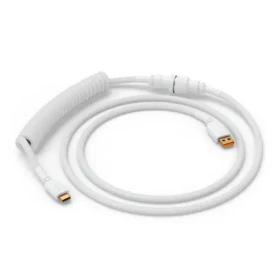 Glorious GMMK USB-C/USB-A kroucený kabel 1.4m bílá / pro klávesnice Glorious / 1x USB-C(M) / 1x USB-A(M) (GLO-KB-ACC-CBL-COIL-GWHT)