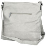 Trendy dámská koženková crossbody kabelka Tizia, světle šedá