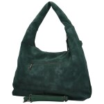 Trendy dámská koženková kabelka na rameno Coveri Ellisa, tmavě zelená