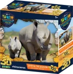 PRIME 3D Puzzle Ohrožené druhy: Nosorožec