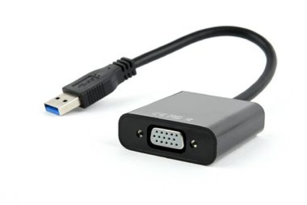 Gembird adaptér USB 3.0 (M) na VGA (F) černá (AB-U3M-VGAF-01)