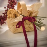 Ib Laursen Bavlněná stuha Bordeaux 5 m, červená barva, textil