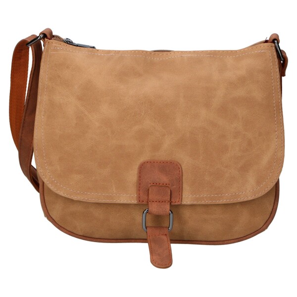 Trendy dámská koženková crossbody kabelka Ulipa, béžová