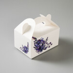 Výslužková krabice s rukojetí Lila 13x9x7cm