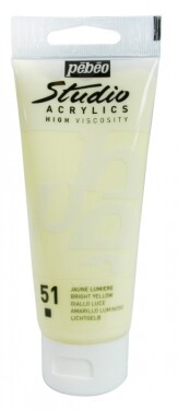 Akrylová barva Pébéo Studio Acrylic 100 ml - 051 žluť jasná