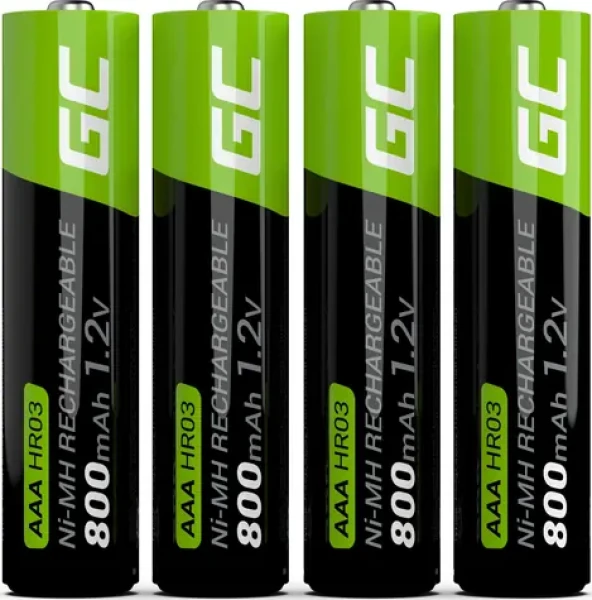 Green Cell Akumulátor AAA (R03) / Nabíjecí baterie / NiMH / 1,2 V / 800 mAh / 4 ks (GR04)