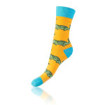 Dárková krabička zábavných crazy ponožek 4 páry CRAZY SOCKS BOX - BELLINDA - světle zelená 39 - 42