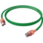 Easylan CS1OGADAD0030 RJ45 síťové kabely, propojovací kabely CAT 6A S/FTP 3.00 m zelená dvoužilový stíněný, bez halogenů, samozhášecí 1 ks