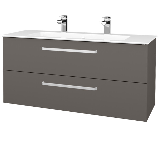 Dřevojas - Umyvadlová skříňka GIO SZZ2 120 - N06 Lava / Úchytka T01 / N06 Lava 406615A